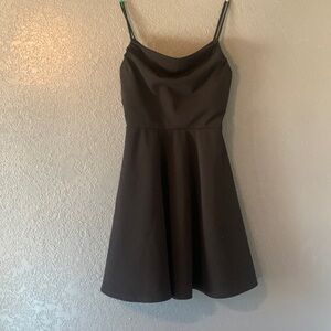 Black papaya dress with a cute layered/ruffle top size large